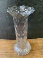 Rare Fostoria Vintage Loop optic glass stretch  Flower vase 1924-1926 #1120 picture