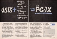 IBM PC/IX UNIX Operating System 2 Pg Print Ad Dec 1984 Vintage picture