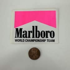 Vintage Marlboro World Championship Team Sticker Motocross Decal AMA Neon Pink picture