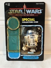 STAR WARS R2 D2 POP UP LIGHTSABER POTF CARDBCK W/ATTCH BUB KENNER VINTAGE 1984 picture