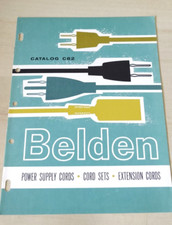 1962 Belden Catalog ~ C62 - Power cables Cords ~ Electronic equipment picture