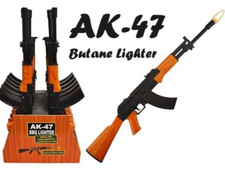 AK-47 Rifle BBQ Gun Butane Lighter Refillable 15