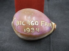 CHEAP  1934 Chicago World's Fair A Century of Progress Souvenir Carved Seashell picture