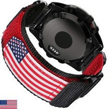 SMITHA 26mm Wide Hoop And Loop Nylon Quick Watch Band Compatible Garmin picture