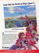 King's Quest V 5 PC 1990 Sierra Promo Game Ad Wall Art Print Poster - Glossy picture