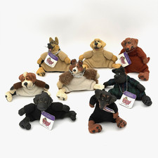 Vtg Encore Hound Dogs Kathleen Kelly Plush Beanbag Shelf Sitter Figure Lot of 8 picture