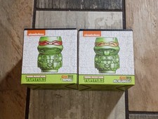 TMNT Geeki Tikis Mini Mug Lot of 2 Raphael And Michelangelo Loot Crate New picture