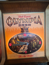 Vintage Olympia Beer Lighted Waterfall Clock Sign “It’s The Water” WORKING picture