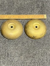 1 Pair Original Western Electric Woodbox Phone 2-1/4” Brass Bells NOS picture