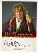 Hobbit An Unexpected Journey Martin Freeman Bilbo Baggins Autograph Card A17 picture
