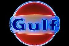 Gulf Dealer Gas & Oil Neon Light Sign 24