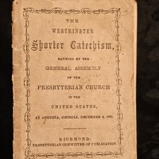 RARE 1862 Confederate Imprint Westminster Shorter Catechism Richmond Civil War picture