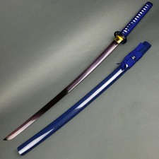 Musha Hand Forged Carbon Steel Blue Phoenix Samurai Katana Sword Full Tang picture