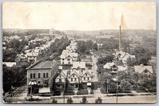 1909 Bird's Eye View Canton Ohio McKinley Monument ANTIQUE Postcard 8970 picture