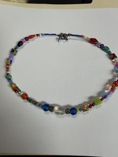 Beaded Necklace With Sterling Silver Beads And Swarovski Crystals. picture