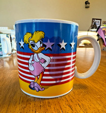 Vintage Disney Donald & Daisy Duck Ceramic Coffee Mug - 12 oz picture