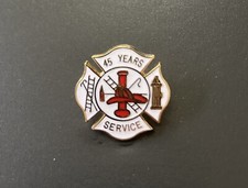 Firefighter Rescue Fire Department FD 45 Years Service Award Pin Maltese Cross picture