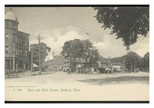 Danbury Connecticut Main and White Standard Postcard picture