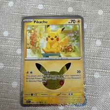 Pikachu 025/128 Holo Pokémon 30th Anniversary English Mint picture