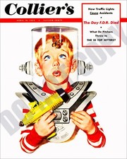 April 1953 Collier's Junior Space Ranger On Cover 8x10 Photo picture