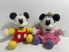 Disney Gund Baby Mickey Mouse 8” Plush Stuffed Animal Toy Classic Vtg 90s Minnie picture