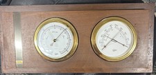 RARE Vintage Solid Wood AT&T ATT Weather Station Thermometer Barometer GERMANY picture
