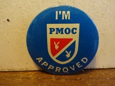 RARE 60'S PMOC PLAYBOY'S MAN ON CAMPUS PINBACK HUGH HEFNER BUNNY CLUB-  picture