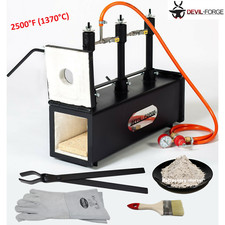 DEVIL-FORGE DFPROF3+2D Gas Propane Forge Farrier Burner Kiln +Tongs USA (NEW) picture