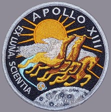 Apollo 13 XIII EX Luna Scientia Crew Iron On Patch picture
