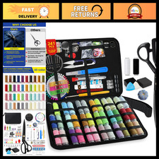 Complete Sewing Kit 241 Pcs - Heavy-Duty Scissors, 40 Color Threads, Needles & P picture