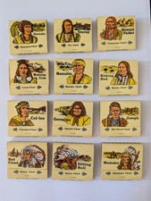 Full Set 12 Vintage 1979 Ohio Match Co Native American Indian Chiefs Unstruck picture