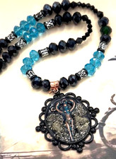 Goddess Sacred Female Bruja Pagan Witch Pyrite Protection Pendant Necklace Y25 picture