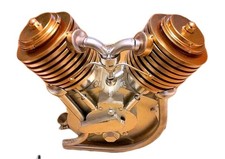 1906 HARLEY REPLICA VTWIN DECOR ENGINE Motor Only FULL SCALE BOARD TRACK INDIAN  picture