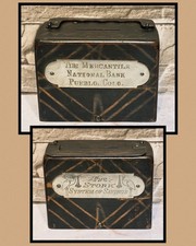 Antique Merchantile Narional Bank Pueblo, Colorado. Stork system of savings bank picture