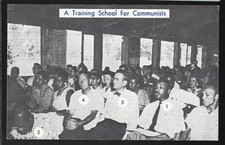 Spurious 1960's Martin Luther King Jr At Commie Training School Racist Postcard picture