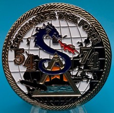 USN Commander Submarine Group 7 Task Force 54/74 VHTF Military Challenge Coin picture