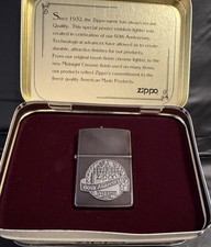 ZIPPO 60TH ANNIVERSARY 1932-1992 LIGHTER WITH TIN & BOX NOS UNFIRED USA picture