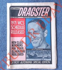 January 29, 1971 National Dragster Drag Racing News Vol. XI No. 42 Pete Robinson picture