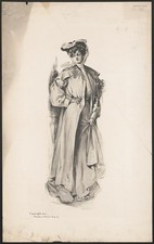 Photo:Peerless Girl Fashion Illustration 1910s Woman in Hat Gown Print picture