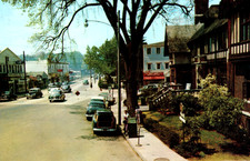 Westport CT State Street Postcard Vintage picture