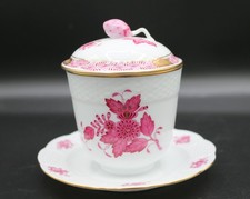 Herend Chinese Bouquet Raspberry Jam Jar w/ Attached Underplate (Multi avail.) picture