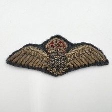 Genuine WW2 RAF Royal Air Force Pilots Bullion Wings Full Size picture