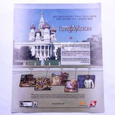 2005 Civilization 4 PC Game Promo Print Ad Magazine Page Use as Mini Poster Art picture