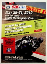 2010 SBK Utah USA Superbike FIM Championship Miller Motorsports Park Flyer picture