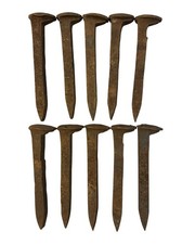 Lot of 10 Authentic Vintage Railroad Spikes 6.5
