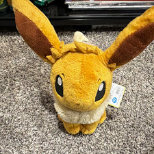 San-ei Pokémon Eevee Plush Stuffed Animal PP07 Brown/Cream Polyester picture