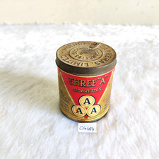 1930s Vintage Three A Virginia Golden Cigarette Advertising Tin Box Round CG424 picture