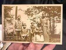 CHIPPEWA INDIANS LAC DU FLAMBEAU WISCONSIN RPPC PHOTO POSTCARD  picture
