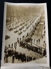 1937 Rain soaked inaugural parade for FDR Roosevelt Second Cars Wet Type 1 Photo picture