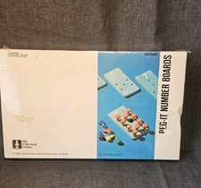 Sealed 1991 Ideal School Supply Peg It Number Board Math Manipulatives picture